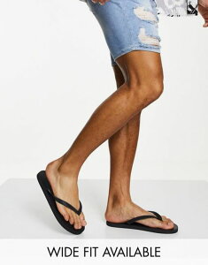 yz GC\X Y T_ V[Y ASOS DESIGN flip flops in black Black