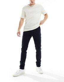 【送料無料】 エイソス メンズ カジュアルパンツ ボトムス ASOS DESIGN smart skinny fit pants in navy NAVY