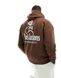【送料無料】 デウス エクス マキナ メンズ パーカー・スウェット フーディー アウター Deus Ex Machina heavyweights hoodie in brown BROWN