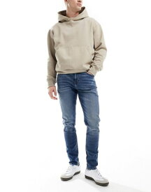 【送料無料】 エイソス メンズ デニムパンツ ジーンズ ボトムス ASOS DESIGN skinny jeans in vintage mid wash blue Mid Wash Blue