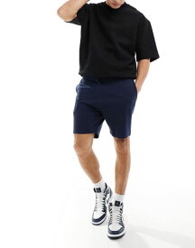 【送料無料】 エイソス メンズ ハーフパンツ・ショーツ ボトムス ASOS DESIGN slim shorts in navy Navy Blazer