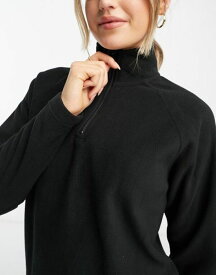 【送料無料】 スリードベア レディース パーカー・スウェット アウター Threadbare Fitness zip through fleece in black Black