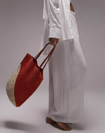 【送料無料】 トップショップ レディース カジュアルパンツ ボトムス Topshop Curve casual textured beach pants in white - part of a set WHITE