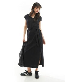 【送料無料】 セレクティッド レディース ワンピース トップス Selected Femme v-neck maxi jersey dress in black Black