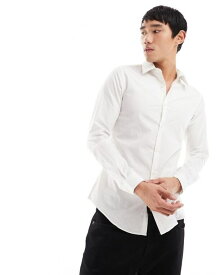 【送料無料】 フレンチコネクション メンズ シャツ トップス French Connection skinny shirt in white WHITE