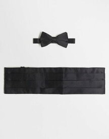 【送料無料】 フレンチコネクション メンズ ネクタイ アクセサリー French Connection black bow tie and cummerbund Black