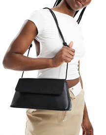 【送料無料】 オブジェクト レディース ショルダーバッグ バッグ Object leather shoulder bag in black Black