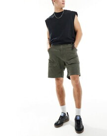 【送料無料】 グラミチ メンズ ハーフパンツ・ショーツ ボトムス Gramicci canvas cargo shorts in olive MID GREEN