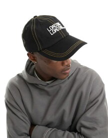 【送料無料】 エイソス メンズ 帽子 ベースボールキャップ アクセサリー ASOS DESIGN soft baseball cap with contrast stitch and embroidery in black Black