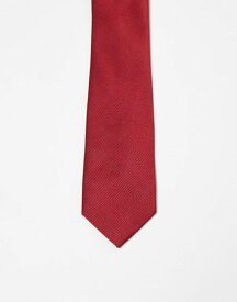 【送料無料】 エイソス メンズ ネクタイ アクセサリー ASOS DESIGN slim tie in red Burgundy