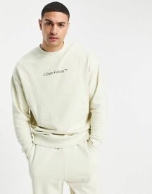 【送料無料】 エイソス メンズ パーカー・スウェット アウター ASOS Dark Future oversized sweatshirt with chest print logo in off white - part of a set Off-white