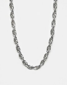 【送料無料】 リクレイム ヴィンテージ レディース ネックレス・チョーカー・ペンダントトップ アクセサリー Reclaimed Vintage unisex neck chain in silver silver