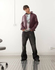 チープマンデー メンズ ボトムス デニムパンツ Cheap Monday Boo Bootleg rigid bootcut jeans in chafe black wash WASHED BLACK