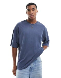�W���b�N �A���h �W���[���Y �����Y �g�b�v�X T�V���c Jack & Jones super oversized t-shirt in washed Mood indigo �C���f�B�S