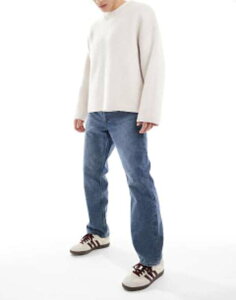 I[AhTY Y {gX fjpc W[Y ONLY & SONS straight fit jeans in mid blue wash Medium blue denim fj