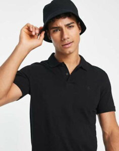 �W���b�N �A���h �W���[���Y �����Y �g�b�v�X �|���V���c �X�����t�B�b�g ���S Jack & Jones Essentials slim fit pique logo polo Black �u���b�N
