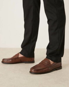 GC\X Y V[Y Xb|E[t@[ U[ [t@[ ASOS DESIGN penny loafers in tan leather TAN ^