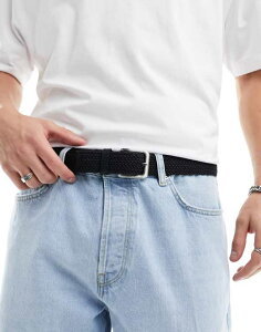 �W���b�N �A���h �W���[���Y �����Y �A�N�Z�T���[ �x���g Jack & Jones woven belt with buckle Black �u���b�N