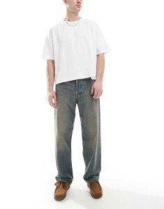 �W���b�N �A���h �W���[���Y �����Y �{�g���X �f�j���p���c ���B���e�[�W �W�[���Y Jack & Jones Alex baggy jeans in vintage blue wash Blue Denim �f�j��