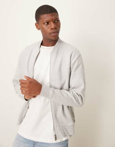 ZNebhI Y AE^[ WPbgEu] W[W[ WPbg Selected Homme jersey bomber jacket in light Light Gray Melange O[