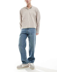 �W���b�N �A���h �W���[���Y �����Y �{�g���X �f�j���p���c ���B���e�[�W �W�[���Y Jack & Jones Eddie loose jeans in mid blue vintage wash Blue Denim �f�j��