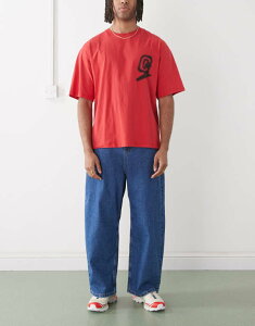 NC Be[W Y {gX fjpc fj W[Y Reclaimed Vintage barrel leg denim jeans in mid blue wash Mid Blue u[