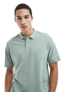 �W���b�N �A���h �W���[���Y �����Y �g�b�v�X �|���V���c ���S Jack & Jones logo polo shirt in light Iceberg green �O���[��