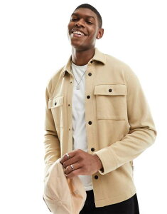 �Z���N�e�b�h�I�� �����Y �g�b�v�X �V���c Selected Homme Jackie overshirt in cream Incense �N���[��