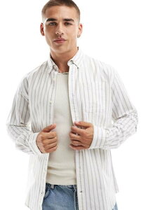 �W���b�N �A���h �W���[���Y �����Y �g�b�v�X �V���c Jack & Jones shirt with beige stripe Crockery Stripes:STR �X�g���C�v