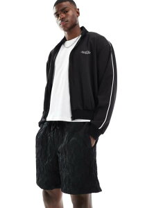 �W���b�N �A���h �W���[���Y �����Y �{�g���X �n�[�t�p���c�E�V���[�c Jack & Jones jacquard pull on short - part of a set Black �u���b�N