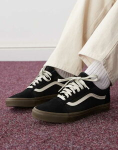 oY fB[X V[Y Xj[J[ Vans Old Skool canvas sneakers Black ubN