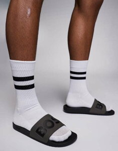 yz {X IW Y T_ V[Y Boss Aryeh contrast logo slides in green and black GREEN