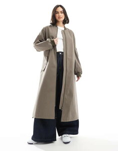 GC\X fB[X AE^[ WPbgEu] WPbg ASOS DESIGN longline bomber jacket khaki J[L