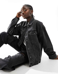 GC\X fB[X AE^[ WPbgEu] fj WPbg ASOS DESIGN oversize 90s denim jacket in washed Black ubN