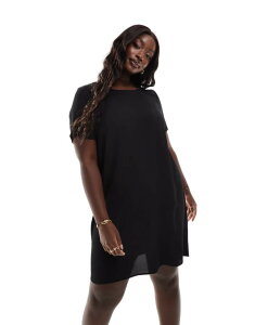�I�����[�J�[�u ���f�B�[�X �g�b�v�X �����s�[�X ONLY Curve tunic dress Black �u���b�N