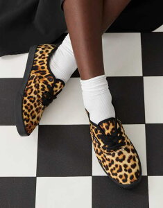 oY fB[X V[Y Xj[J[ vg Vans Authentic Lowpro sneakers in leopard print Multi }`J[