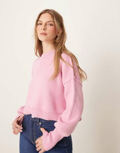 �t���[�s�[�v�� ���f�B�[�X �g�b�v�X T�V���c �Z�[�^�[ �N���b�v�h Free People easy street cropped sweater in rose Rose �s���N