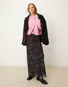 ~XZttbW fB[X {gX XJ[g t[ vg }LV t[ Miss Selfridge bias maxi skirt in floral print Multi }`J[