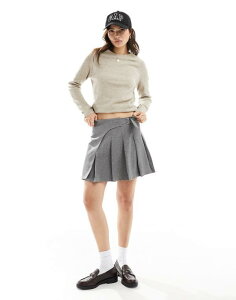 �I�����[ ���f�B�[�X �A�E�^�[ �j�b�g�E�Z�[�^�[ �N���[�l�b�N �Z�[�^�[ Only crew neck sweater melange BROWN �u���E��