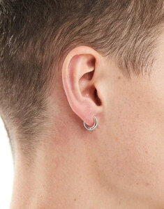 �G�C�\�X �����Y �A�N�Z�T���[ �s�A�X�E�C�������O ASOS DESIGN 9mm hoop earrings plate Silver �V���o�[