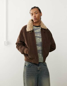 NC Be[W Y AE^[ WPbgEu] R[fC WPbg Reclaimed Vintage corduroy aviator bomber jacket multi }`J[