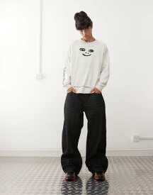 チープマンデー メンズ ボトムス デニムパンツ Cheap Monday Looser baggy jeans in black rinse wash RINSE WASH BLACK