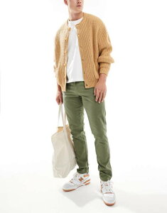�W���b�N �A���h �W���[���Y �����Y �{�g���X �J�W���A���p���c �X�����t�B�b�g Jack & Jones Intelligence slim fit chino Deep lichen green �O���[��