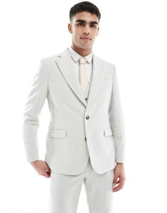 GC\X Y AE^[ WPbgEu] E[ WPbg ASOS DESIGN slim suit jacket wool blend in light Ice gray O[