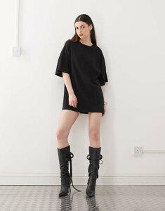 �m�C�W�[���C ���f�B�[�X �g�b�v�X �����s�[�X �V���c�����s�[�X T�V���c Noisy May boxy t-shirt dress Black �u���b�N