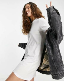 オンリー レディース トップス ワンピース シャツワンピース Tシャツ Only t-shirt dress White ホワイト