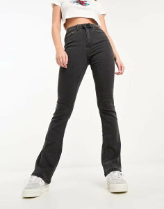 �m�C�W�[���C ���f�B�[�X �{�g���X �f�j���p���c �W�[���Y Noisy May Sallie mid rise flared jeans in dark DARK GRAY �O���[