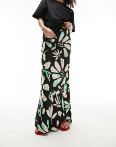 gbvVbv fB[X {gX XJ[g t[ vg Te }LV t[ Topshop floral print satin bias maxi skirt in multi Multi }`J[