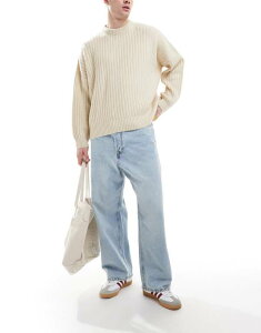 �W���b�N �A���h �W���[���Y �����Y �{�g���X �f�j���p���c �W�[���Y Jack & Jones Ron skater fit jeans in light Blue Denim �f�j��