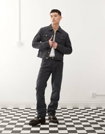 チープマンデー メンズ ボトムス デニムパンツ Cheap Monday x Landon Barker Issue slim leg rigid coated jeans in black